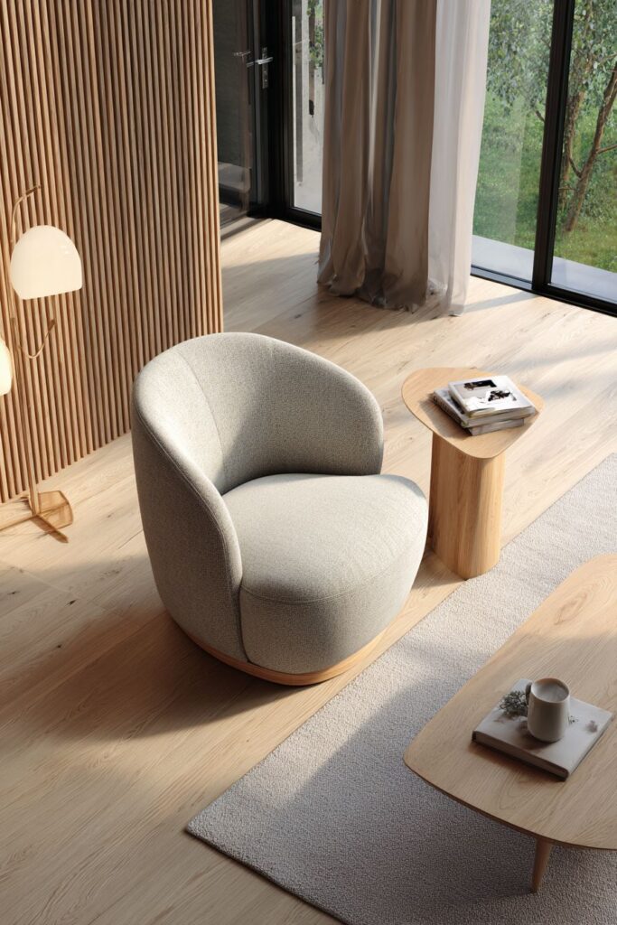 Family-Friendly Function: Performance Fabric Swivel