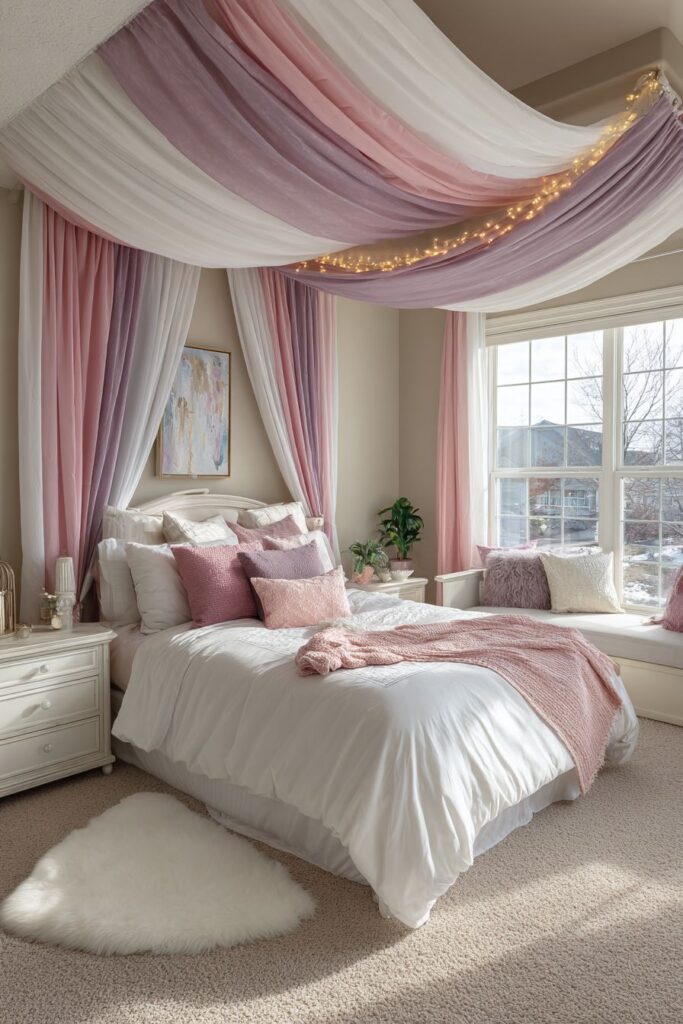 Window Treatment Transformation with Layered Fabric