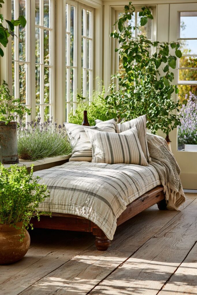 Window Wall Garden Display with Vintage Collections