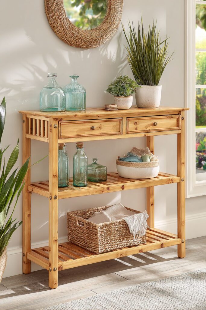 Sustainable Bamboo Console with Eco-Conscious Design