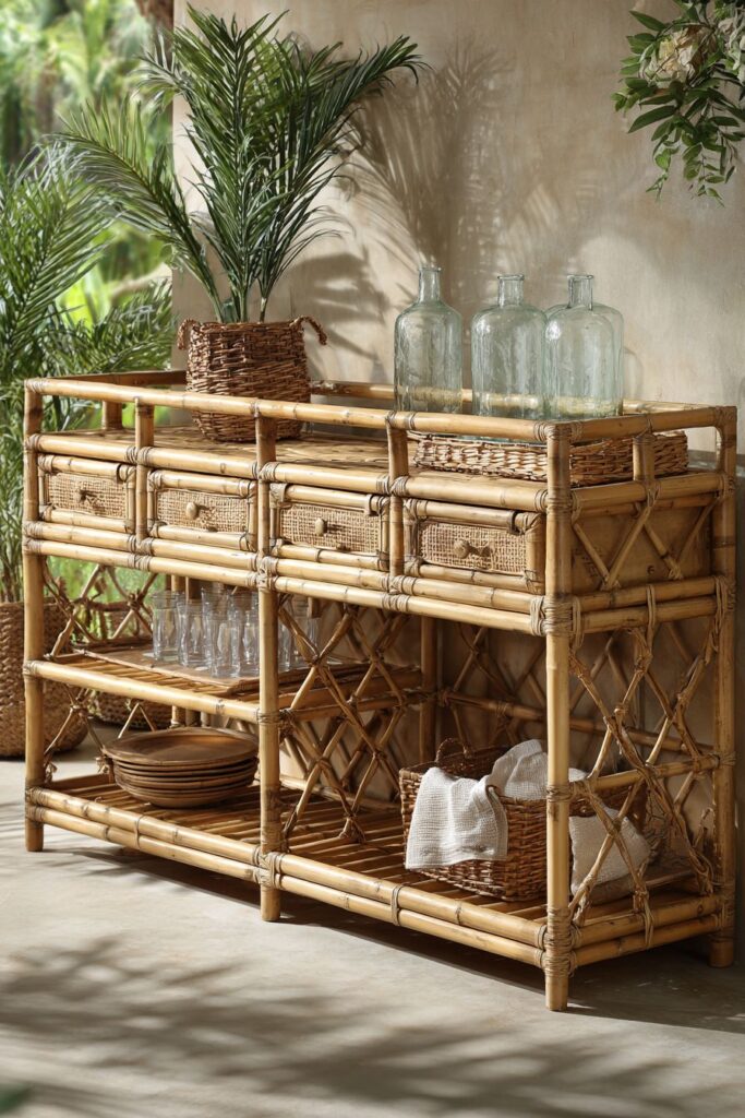 Sustainable Bamboo Console with Eco-Conscious Design