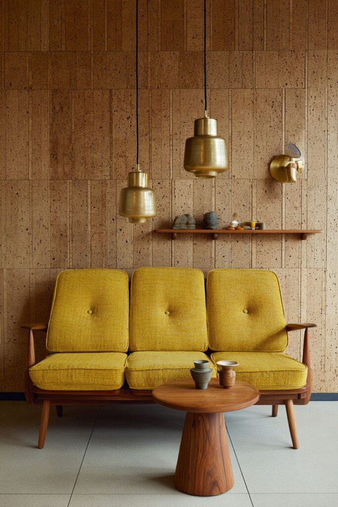 Sustainable Cork Tile Wall Covering