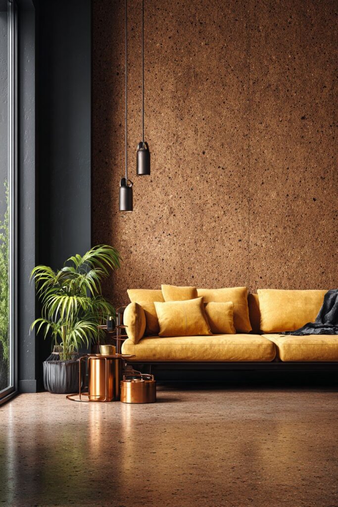 Sustainable Cork Tile Wall Covering