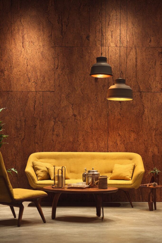 Sustainable Cork Tile Wall Covering