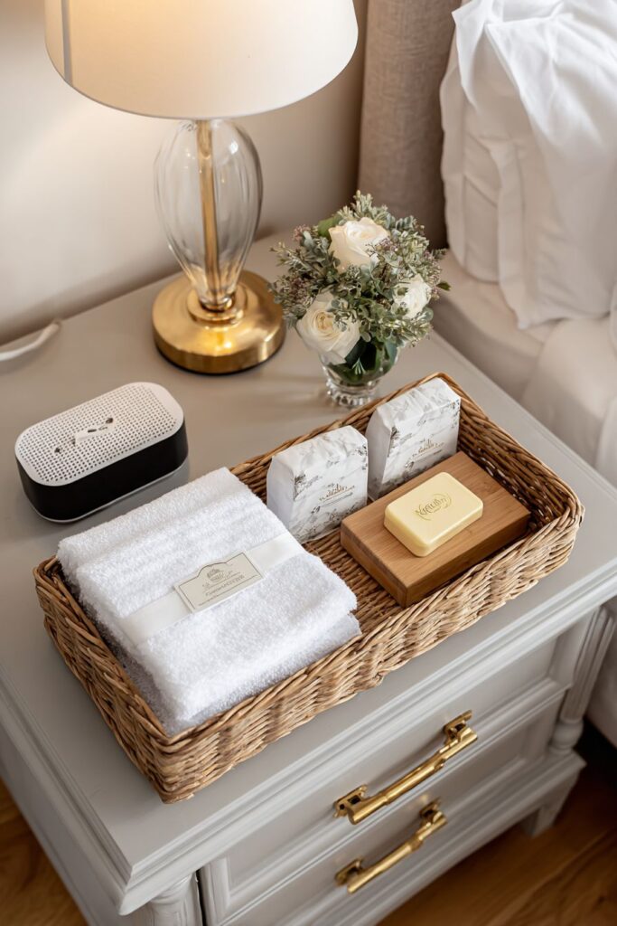 Guest Bedroom Nightstand Hospitality Gift Collection