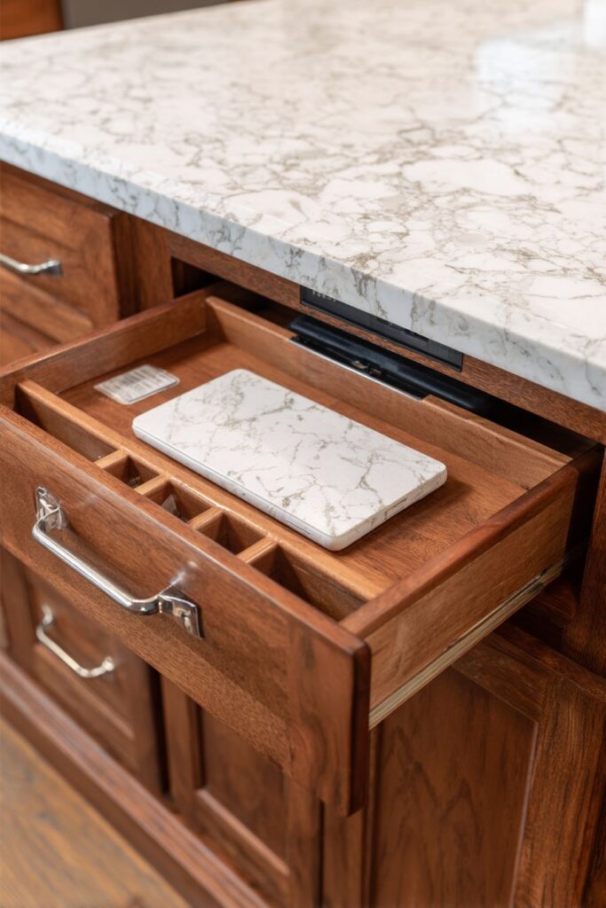 Hidden Pull-Out from Kitchen Island