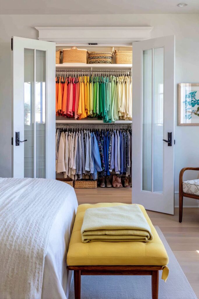 Organized Spring Closet Display