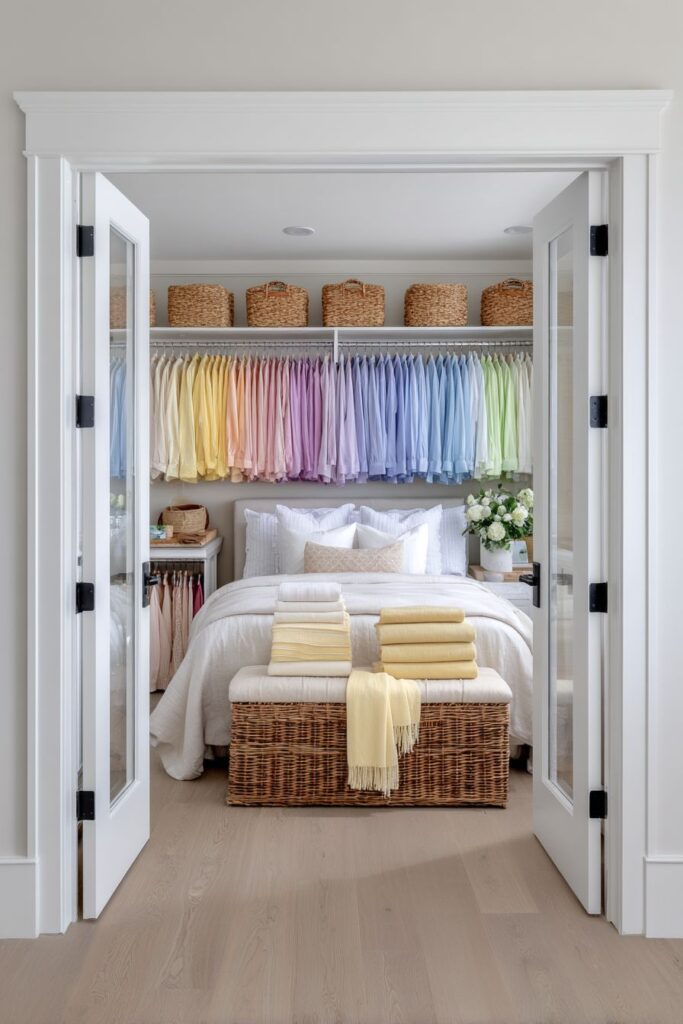 Organized Spring Closet Display