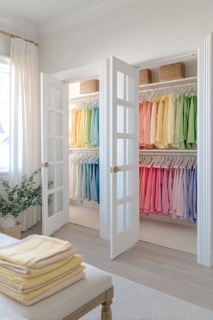 Organized Spring Closet Display