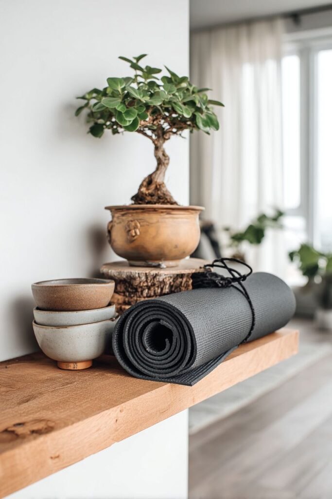 Serene Japandi Meditation Space