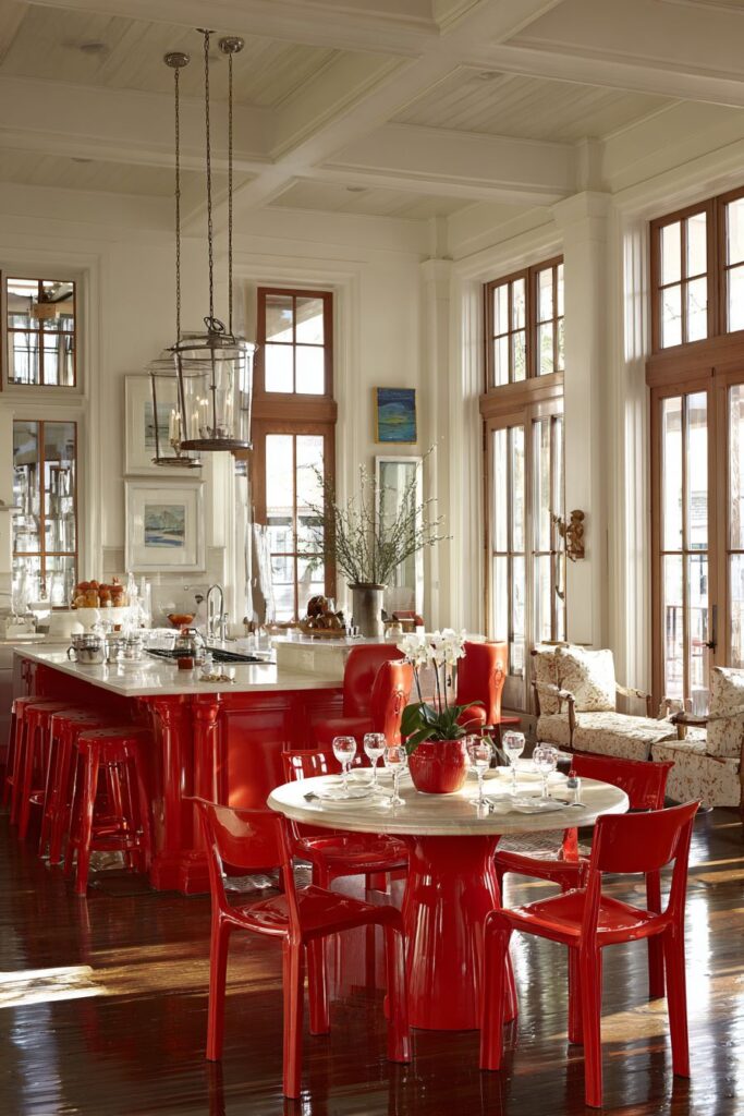 Red Dining Chair Coordination