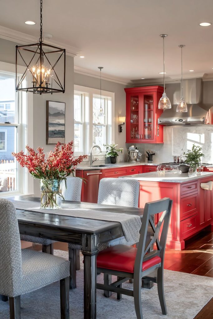 Red Dining Chair Coordination