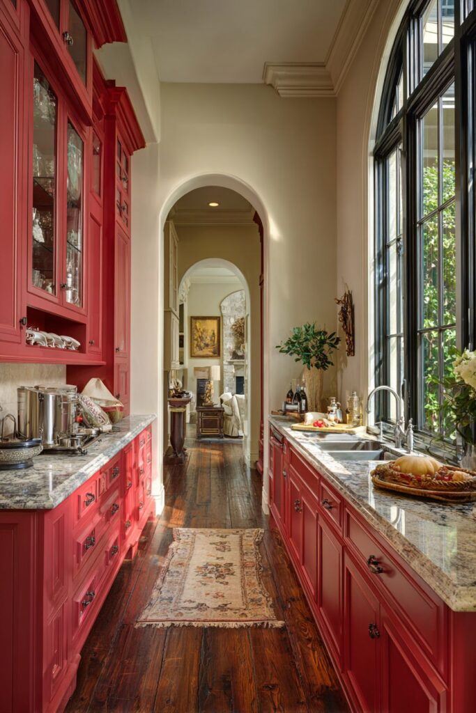 Red Architectural Trim Details