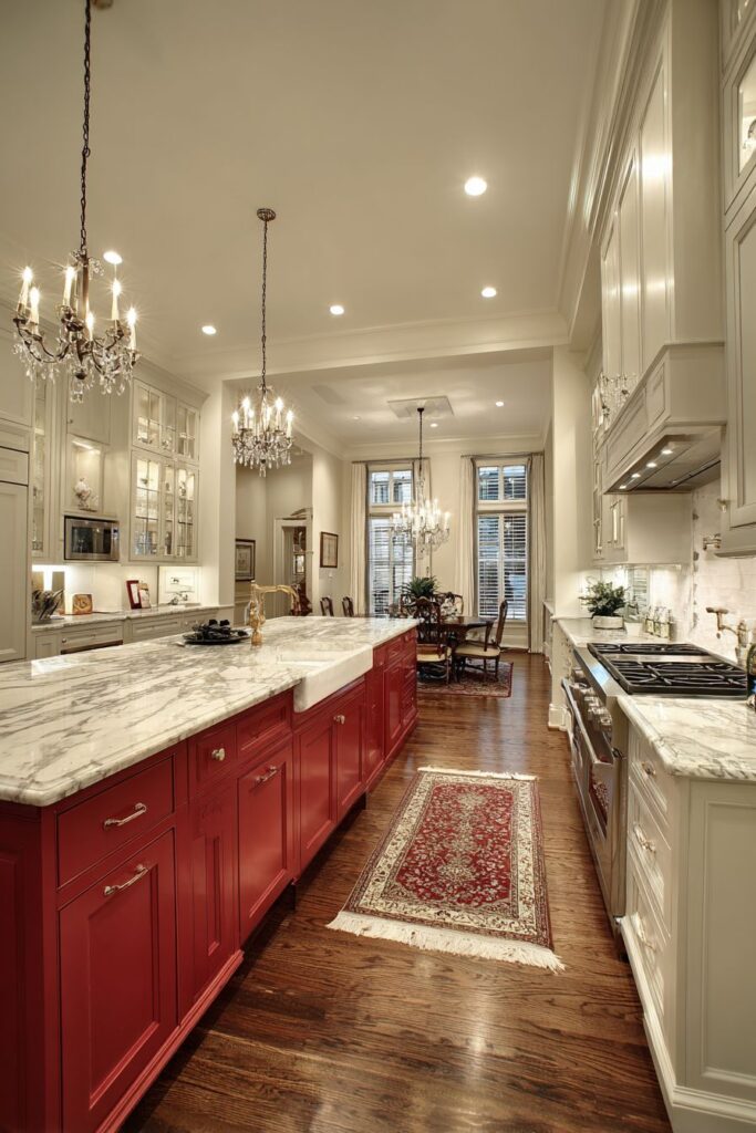 Classic Two-Tone Red and White