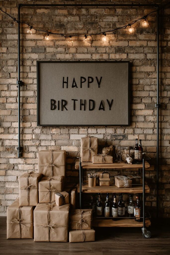 Studio Apartment Gift Corner with Industrial Touches