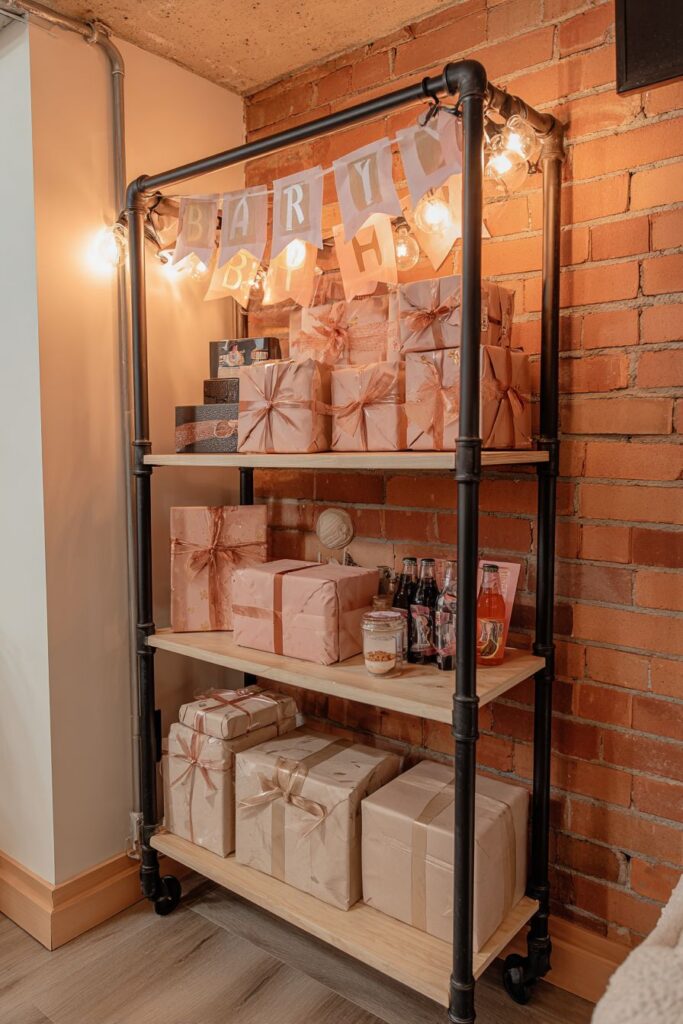 Studio Apartment Gift Corner with Industrial Touches