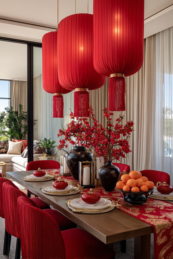 Elegant Dining Room with Brocade Luxury