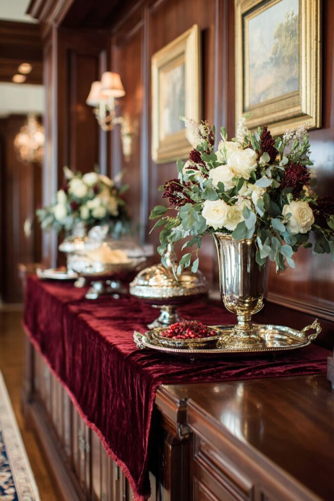 Formal Elegance with Burgundy Velvet