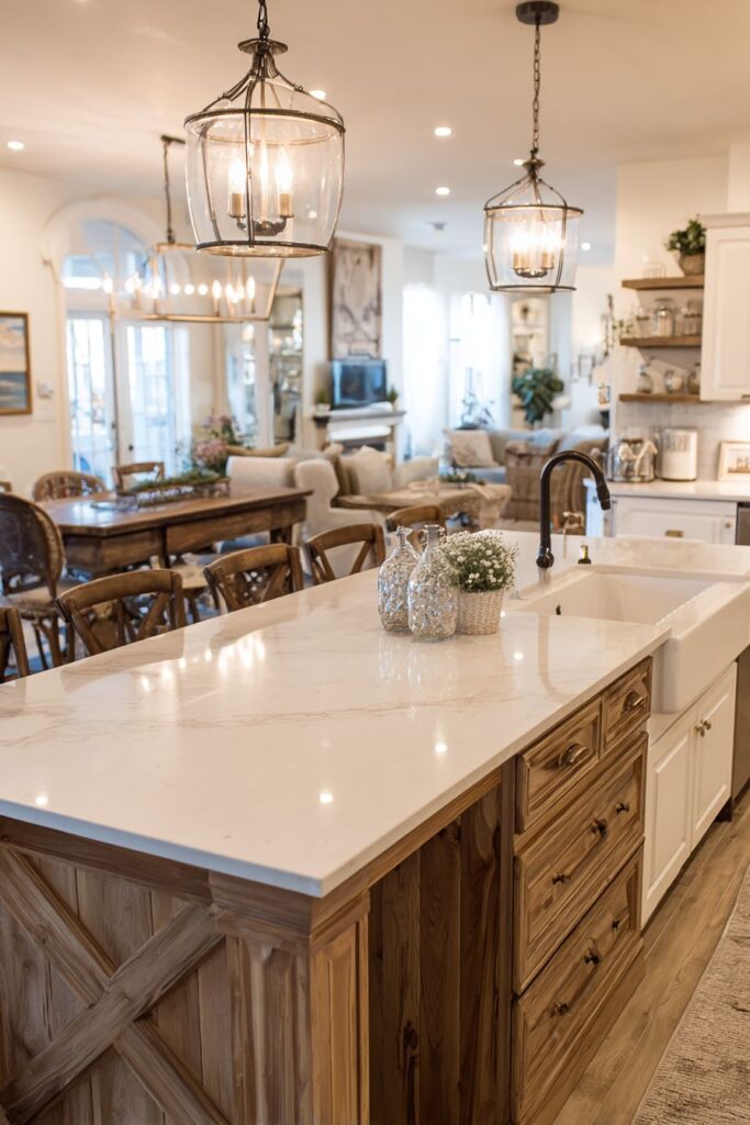  Repurposed Antique Centerpiece Island