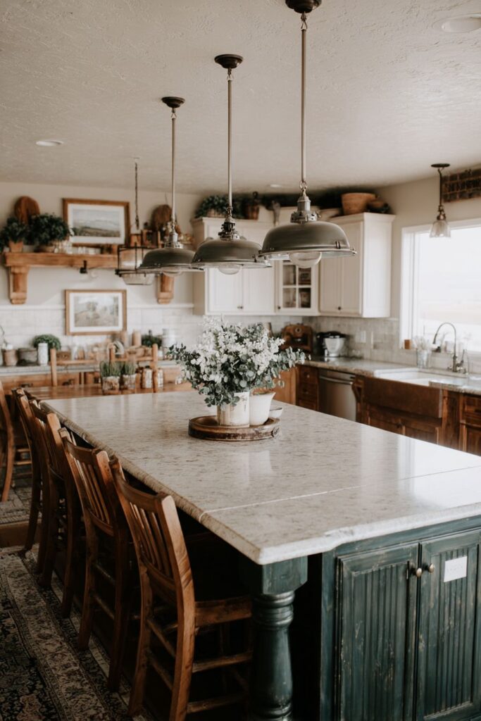  Repurposed Antique Centerpiece Island