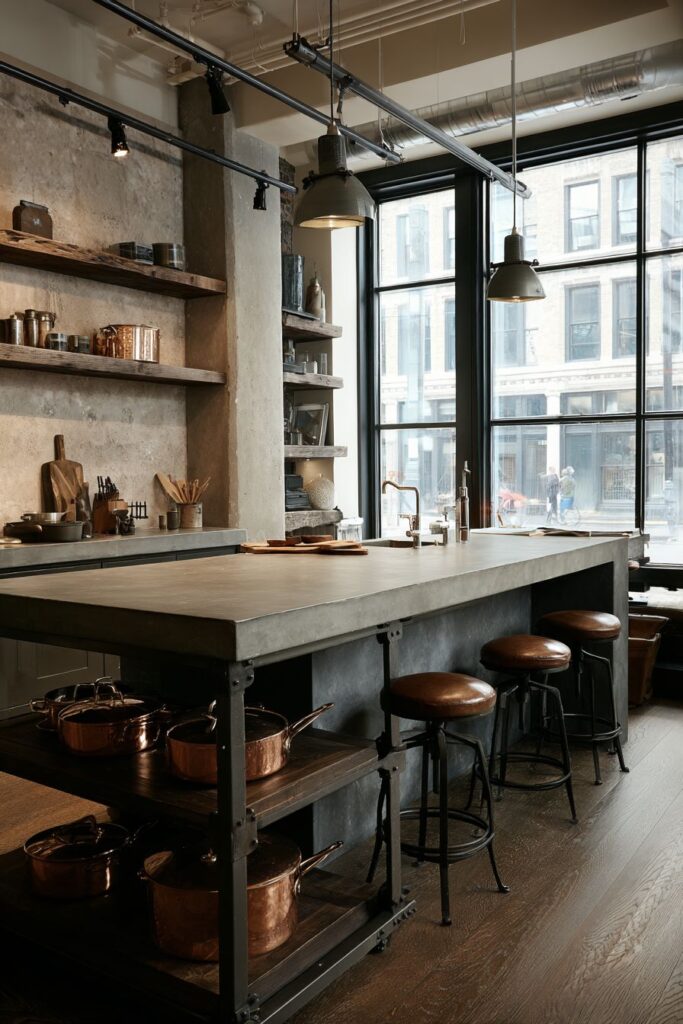 Concrete Island with Integrated Steel Brackets