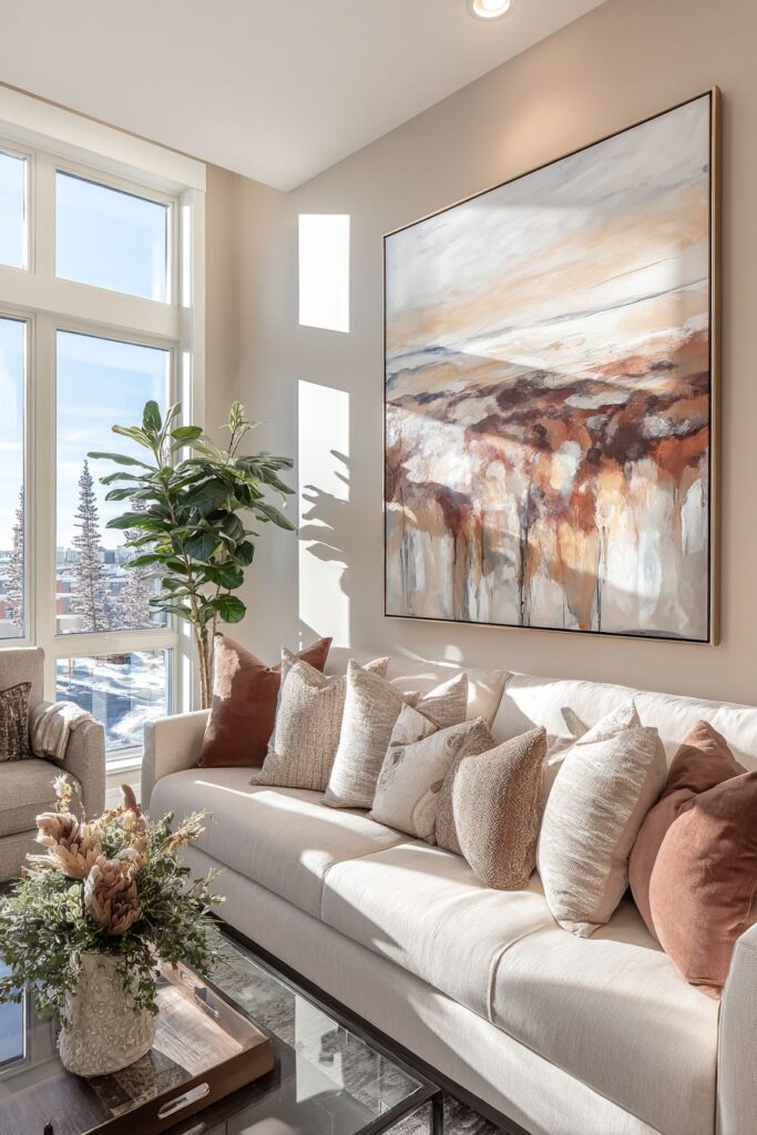 Oversized Abstract Artwork Statement Piece