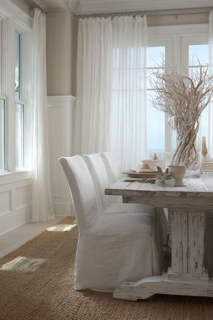 Coastal-Inspired Whitewashed Wood Design