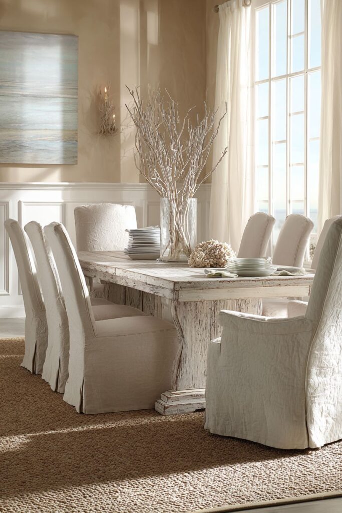 Coastal-Inspired Whitewashed Wood Design