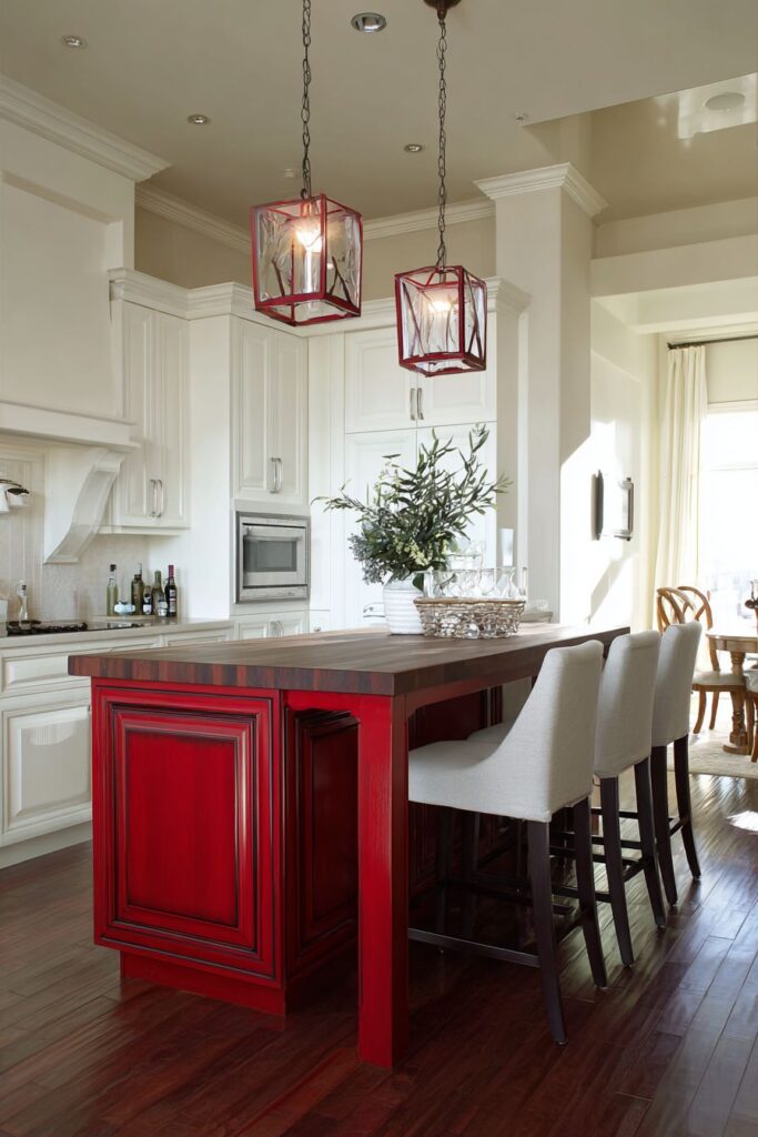 Cherry Wood Island Centerpiece