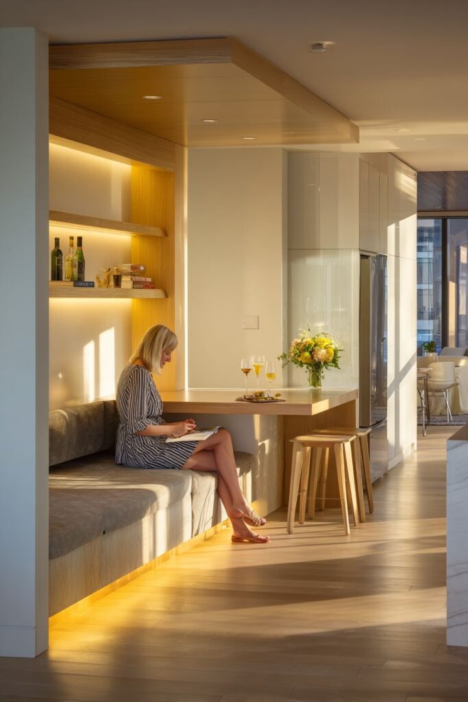 Built-In Storage with Sectional Sophistication