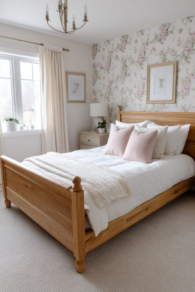 Botanical Wallpaper Accent Wall