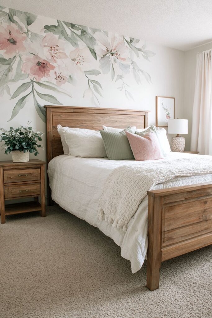 Botanical Wallpaper Accent Wall