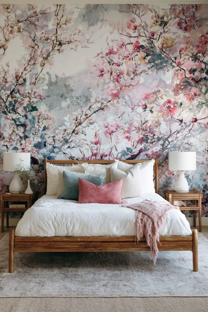 Botanical Wallpaper Accent Wall