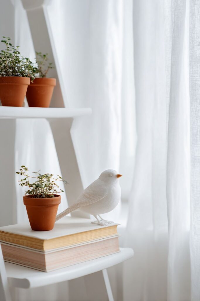 Scandinavian Simplicity on Ladder Shelves