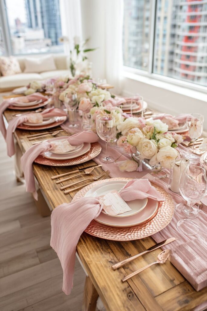 Understated Dining Room Romance with Natural Elements
