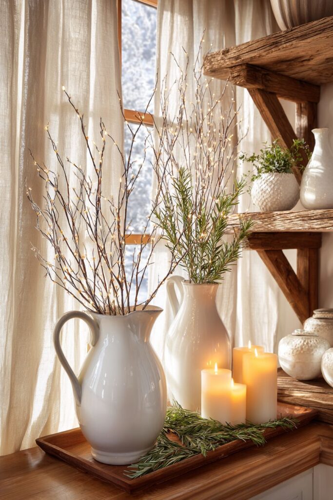 Cottage-Style Warmth with Natural Winter Elements