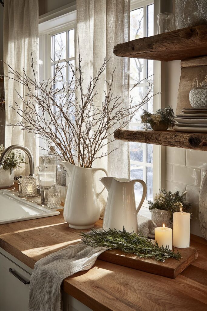 Cottage-Style Warmth with Natural Winter Elements