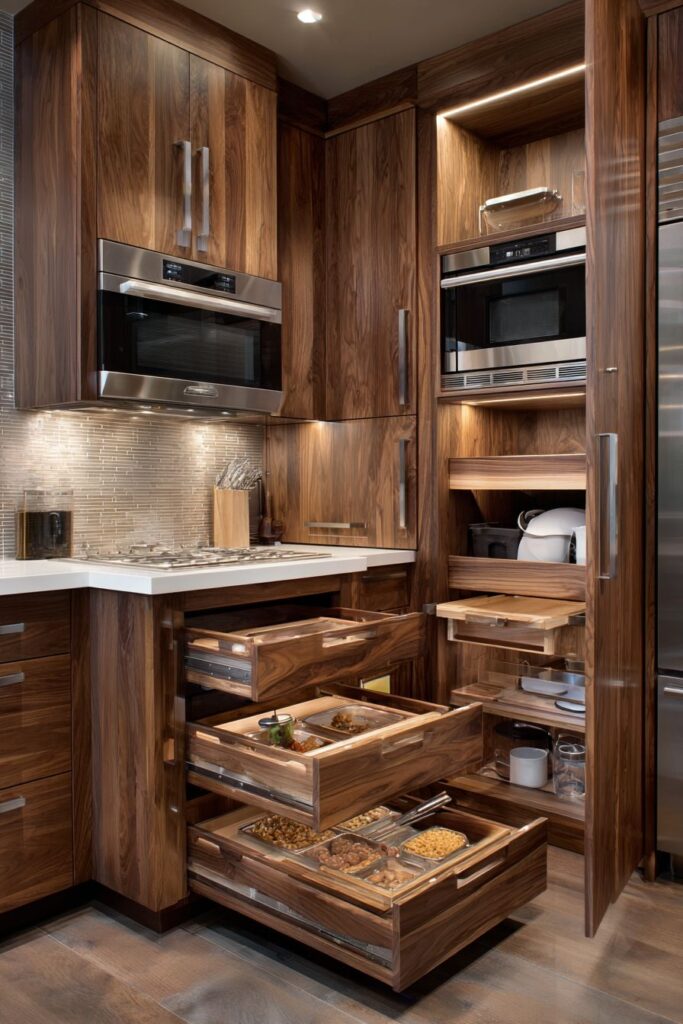 Space-Maximizing Walnut Galley Design