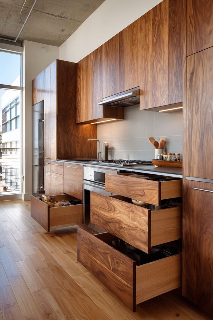 Space-Maximizing Walnut Galley Design