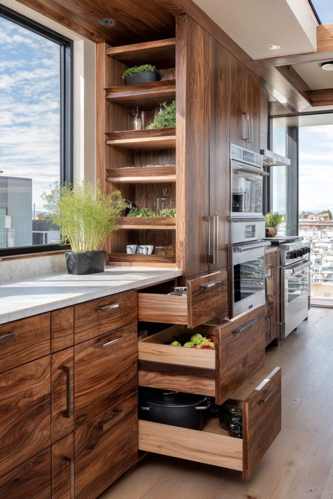 Space-Maximizing Walnut Galley Design