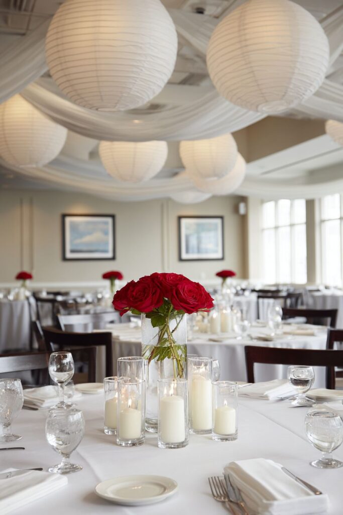 Intimate Dining Room for Two with Candlelight