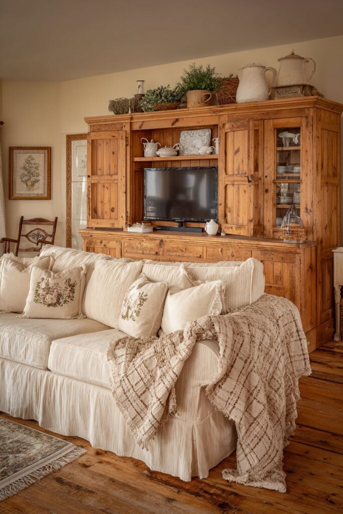 Rustic Entertainment Center with Country Elegance