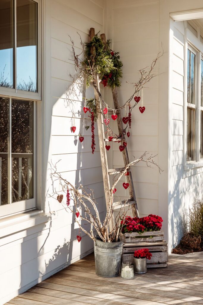Cotton Stem & Rose Centerpiece