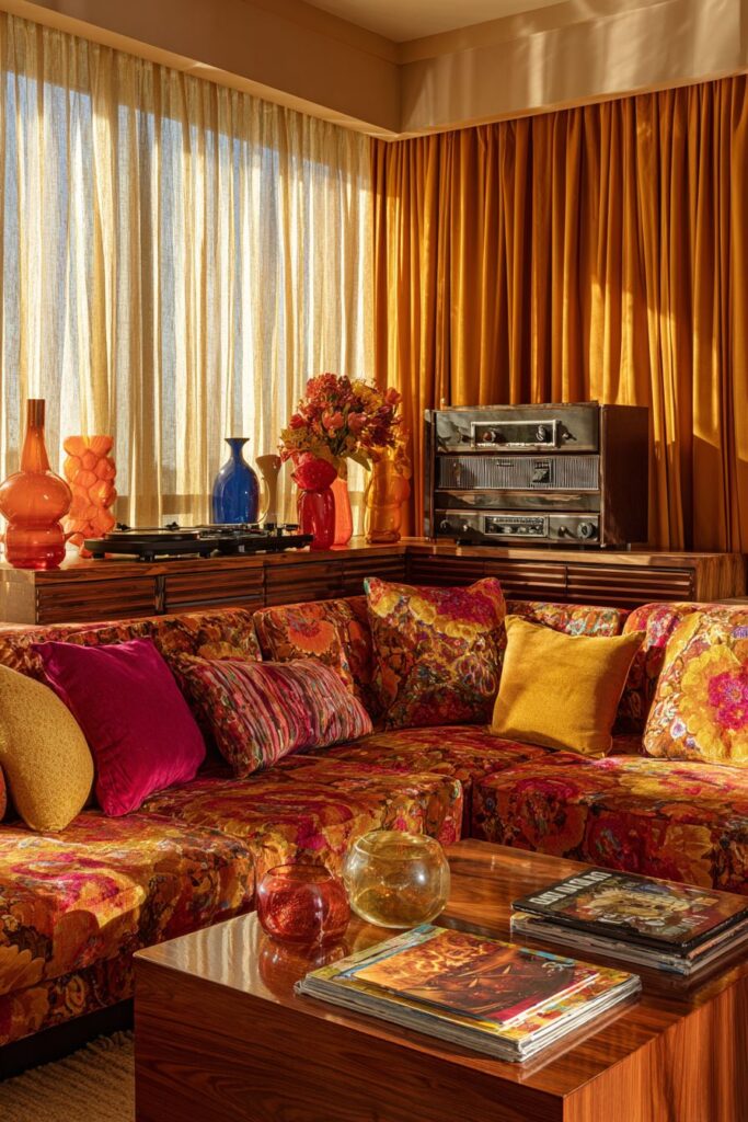 Retro Floral Statement with Mid-Century Nostalgia