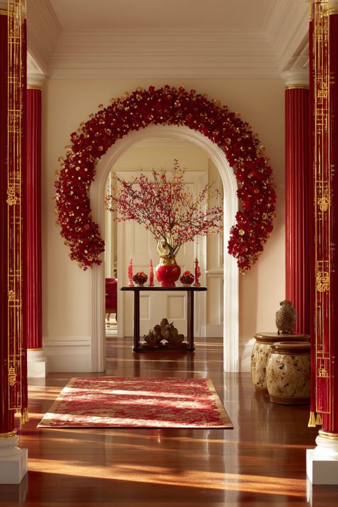 Elegant Entryway with Prosperity Welcome