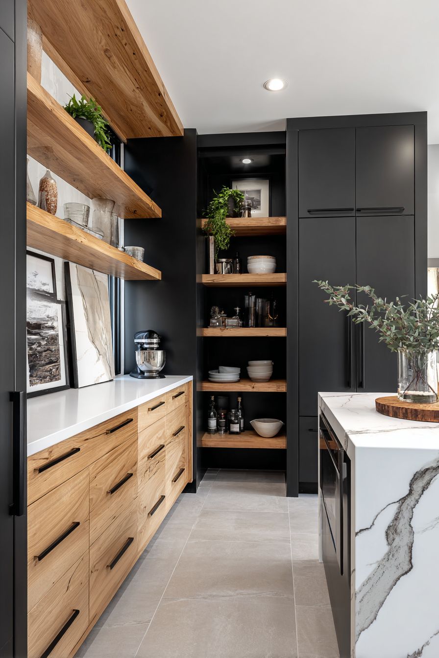 Dramatic Black Accent Wall Impact