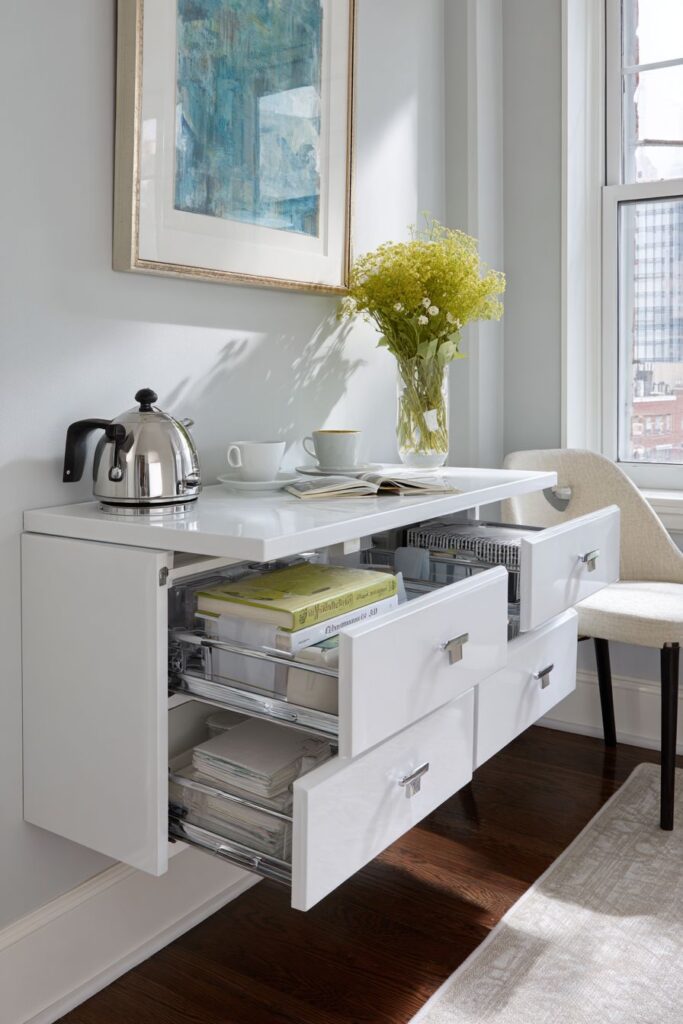 Multifunctional Console Table with Pull-Out Leaves