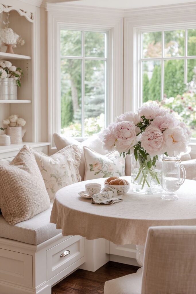 Blush Pink Breakfast Nook Intimacy