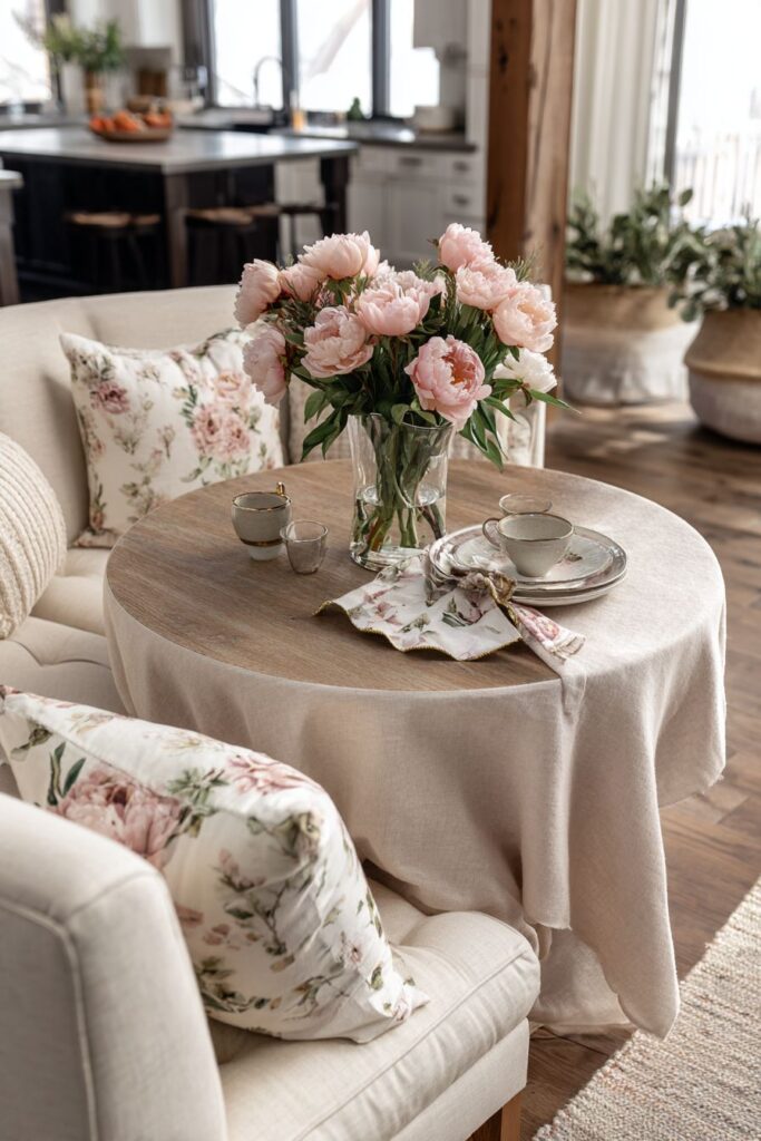 Blush Pink Breakfast Nook Intimacy
