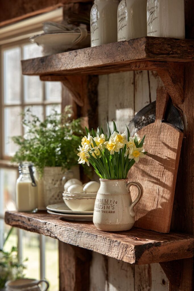 Farmhouse Kitchen Open Shelving